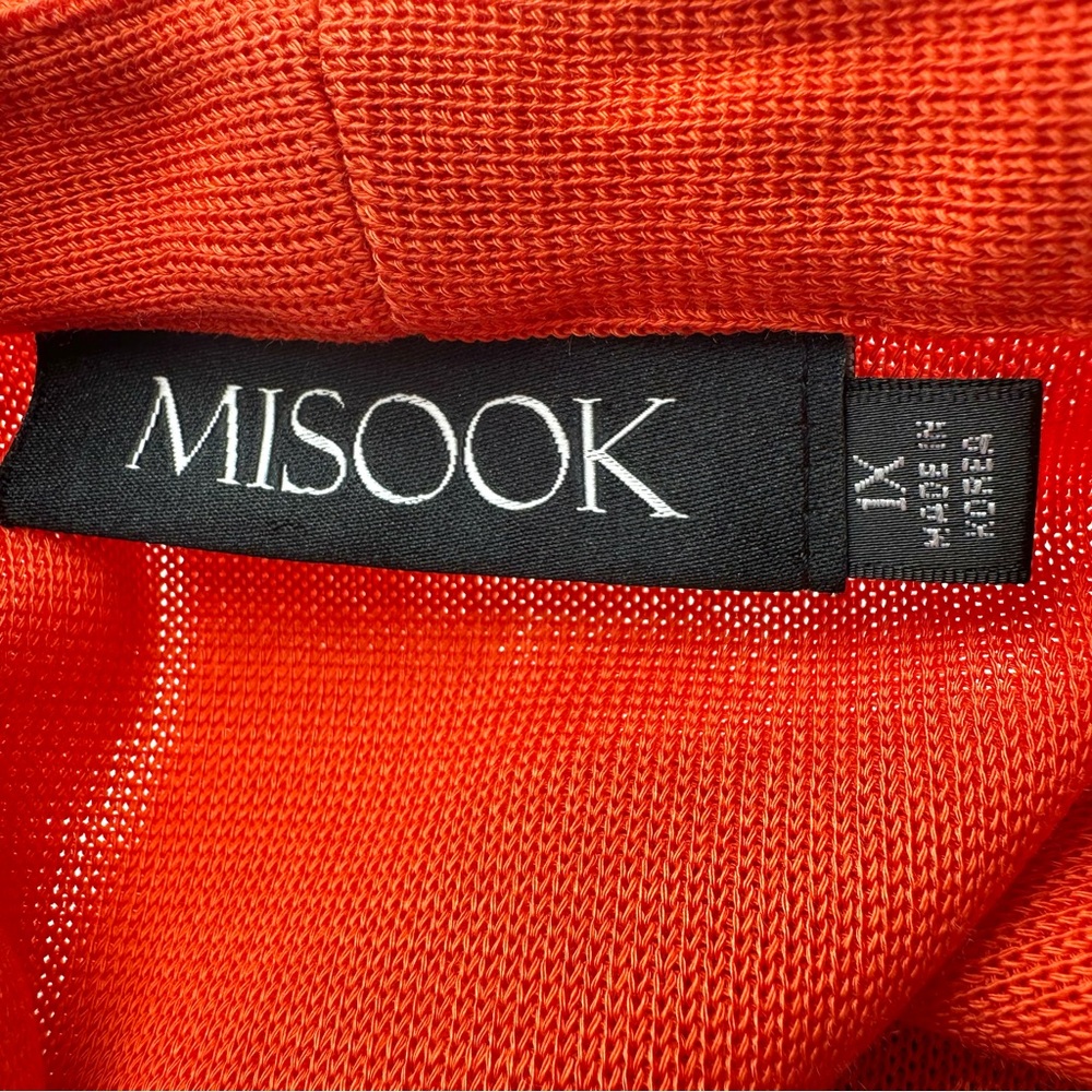 Misook 1x Orange Single-Button Collarless Blazer … - image 8
